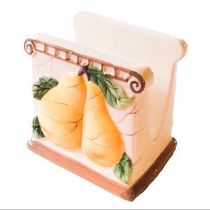 American Atelier Pear Ceramic Napkin Holder